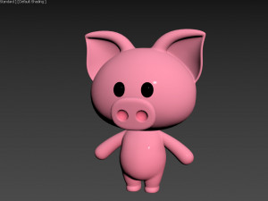 Character054 Rigged Pig 3D Model