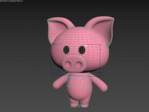 Character054 Rigged Pig 3D Model