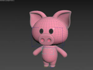 Character054 Rigged Pig 3D Model