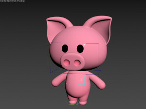 Character054 Rigged Pig 3D Model