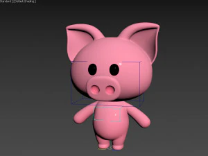Character054 Rigged Pig 3D Model