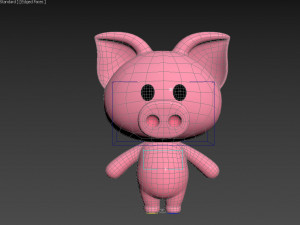 Character054 Rigged Pig 3D Model