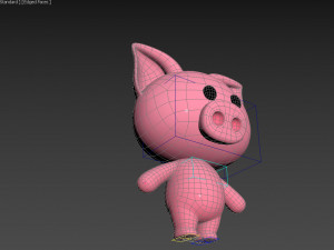 Character054 Rigged Pig 3D Model