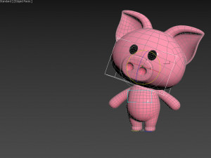 Character054 Rigged Pig 3D Model