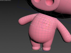 Character054 Rigged Pig 3D Model