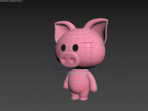 Character054 Rigged Pig 3D Model