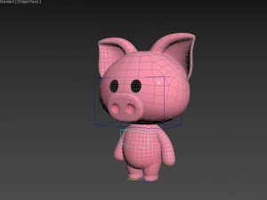Character054 Rigged Pig 3D Model