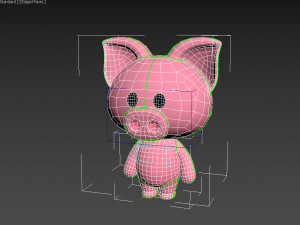Character054 Rigged Pig 3D Model
