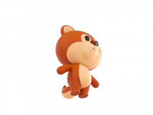 Character056 Rigged Squirrel 3D Model