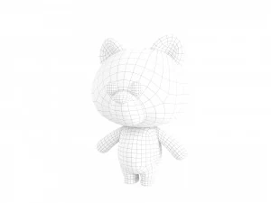Character056 Rigged Squirrel 3D Model