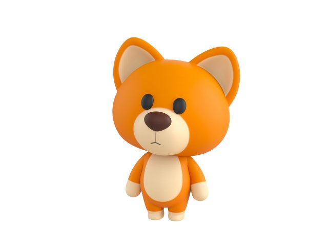 Character060 Rigged Dog 3D Model .c4d .max .obj .3ds .fbx .stl .blend 