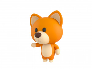 Character060 Rigged Dog 3D Model