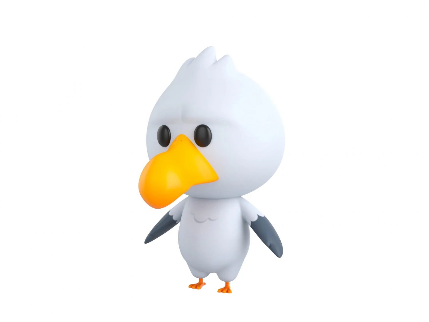 Character064 Seagull 3D Model .c4d .max .obj .3ds .fbx .stl .blend 