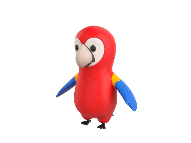 Character066 Parrot 3D 모델 .c4d .max .obj .3ds .fbx .stl .blend