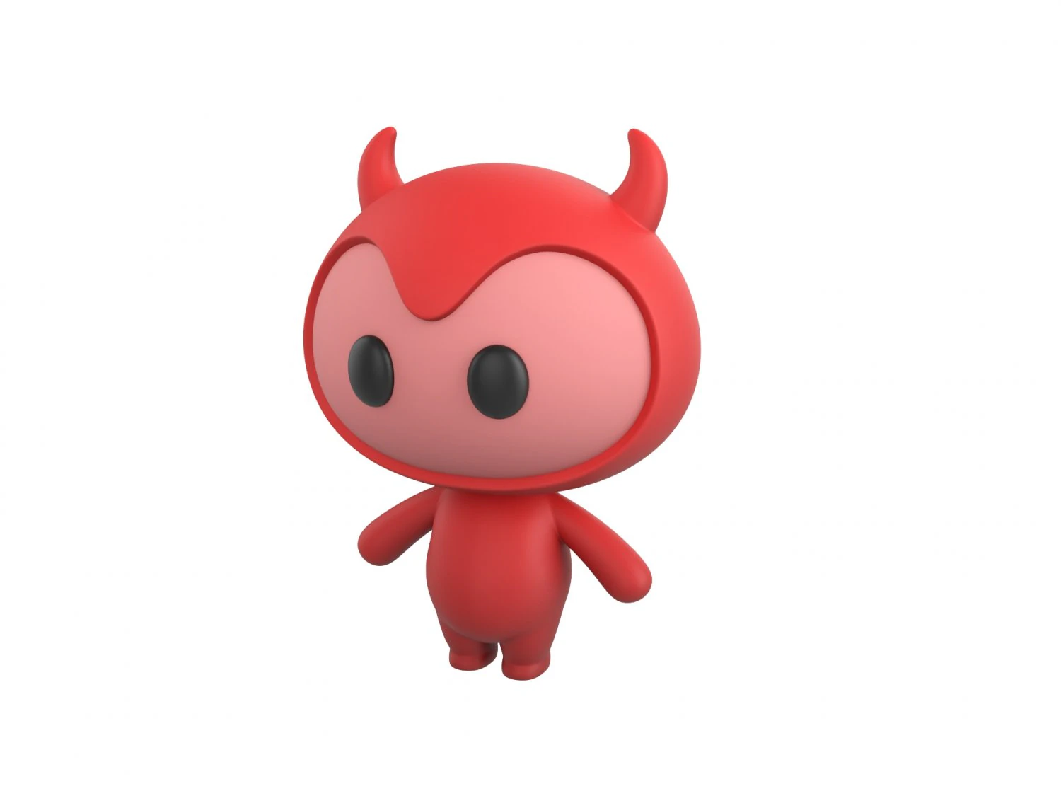 Character070 Devil Mascot 3D Model .c4d .max .obj .3ds .fbx .stl .blend 