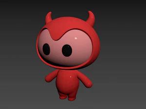 Character070 Devil Mascot 3D Model