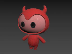 Character070 Devil Mascot 3D Model