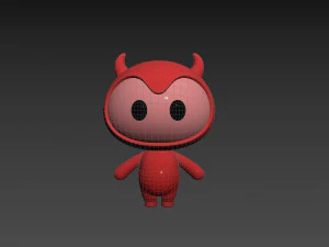 Character070 Devil Mascot 3D Model