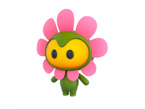 Character071 Flower Mascot 3D मॉडल