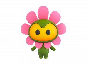 Character071 Flower Mascot 3D मॉडल