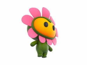 Character071 Flower Mascot 3D मॉडल