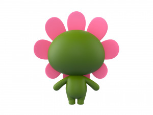 Character071 Flower Mascot 3D मॉडल
