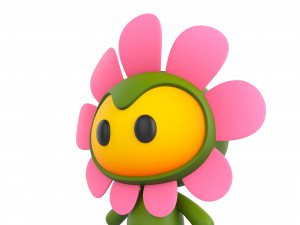 Character071 Flower Mascot 3D मॉडल