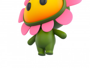 Character071 Flower Mascot 3D मॉडल