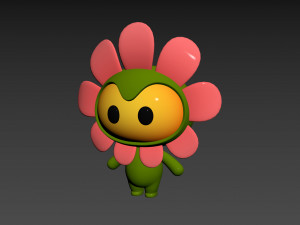 Character071 Flower Mascot 3D मॉडल