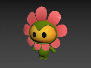 Character071 Flower Mascot 3D मॉडल