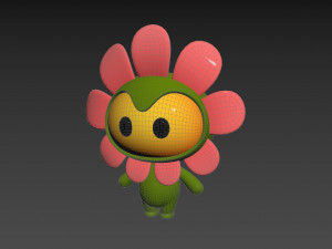 Character071 Flower Mascot 3D मॉडल