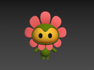 Character071 Flower Mascot 3D मॉडल