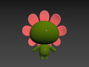 Character071 Flower Mascot 3D मॉडल