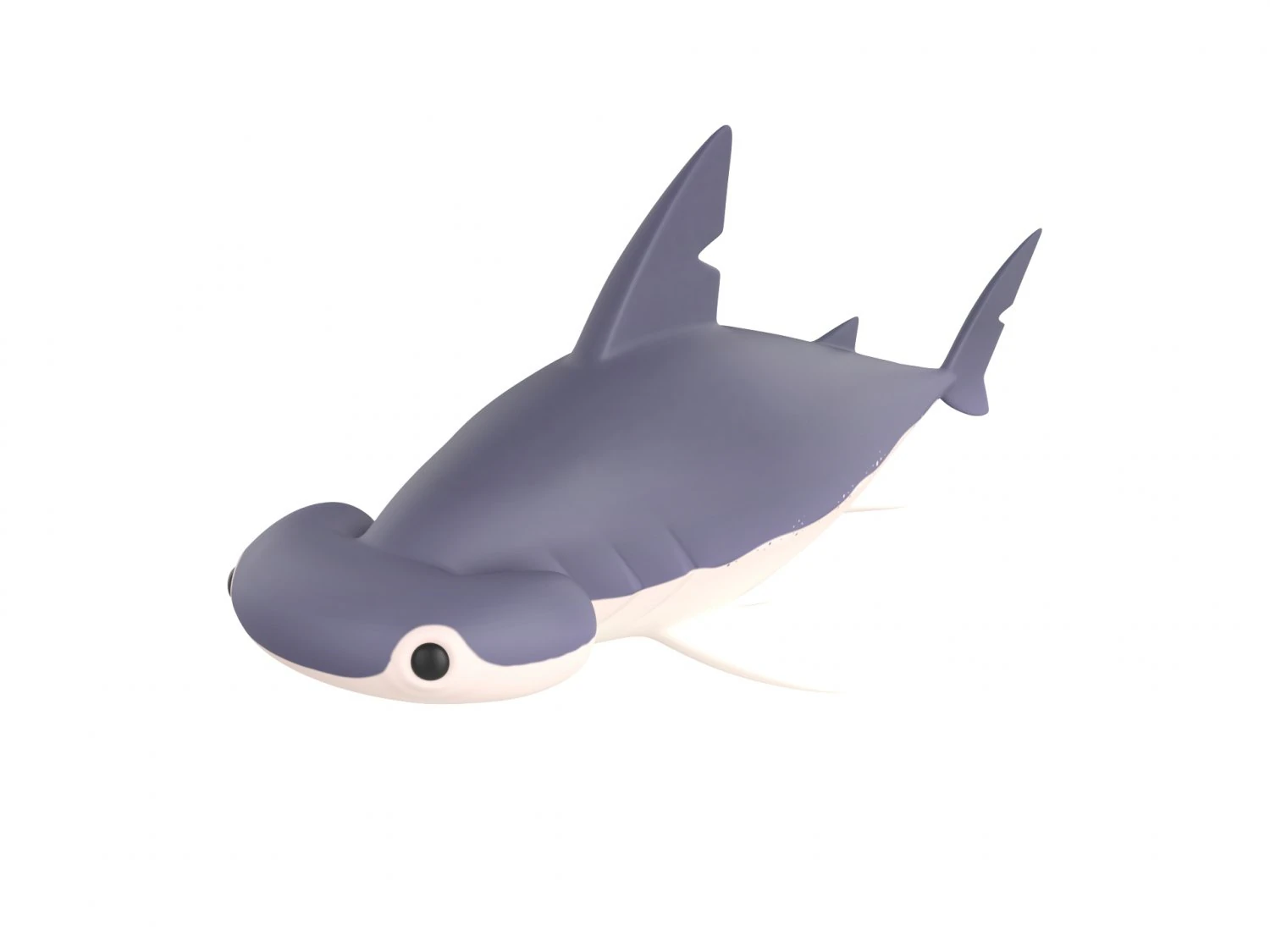 Character072 Bonnet Head Shark 3D Model .c4d .max .obj .3ds .fbx .stl .blend 