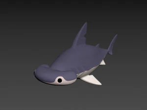 Character072 Bonnet Head Shark 3D Model