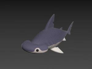 Character072 Bonnet Head Shark 3D Model