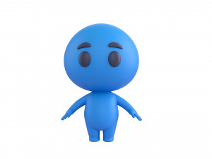 Character074 Blue Guy Model 3D