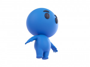 Character074 Blue Guy Model 3D
