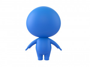 Character074 Blue Guy Model 3D