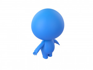 Character074 Blue Guy Model 3D