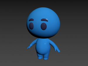 Character074 Blue Guy Model 3D