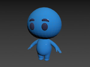 Character074 Blue Guy Model 3D