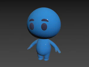 Character074 Blue Guy 3D Model