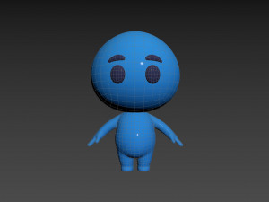 Character074 Blue Guy Model 3D