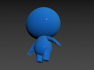 Character074 Blue Guy Model 3D