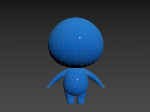 Character074 Blue Guy Model 3D