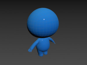 Character074 Blue Guy Model 3D