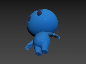 Character074 Blue Guy Model 3D