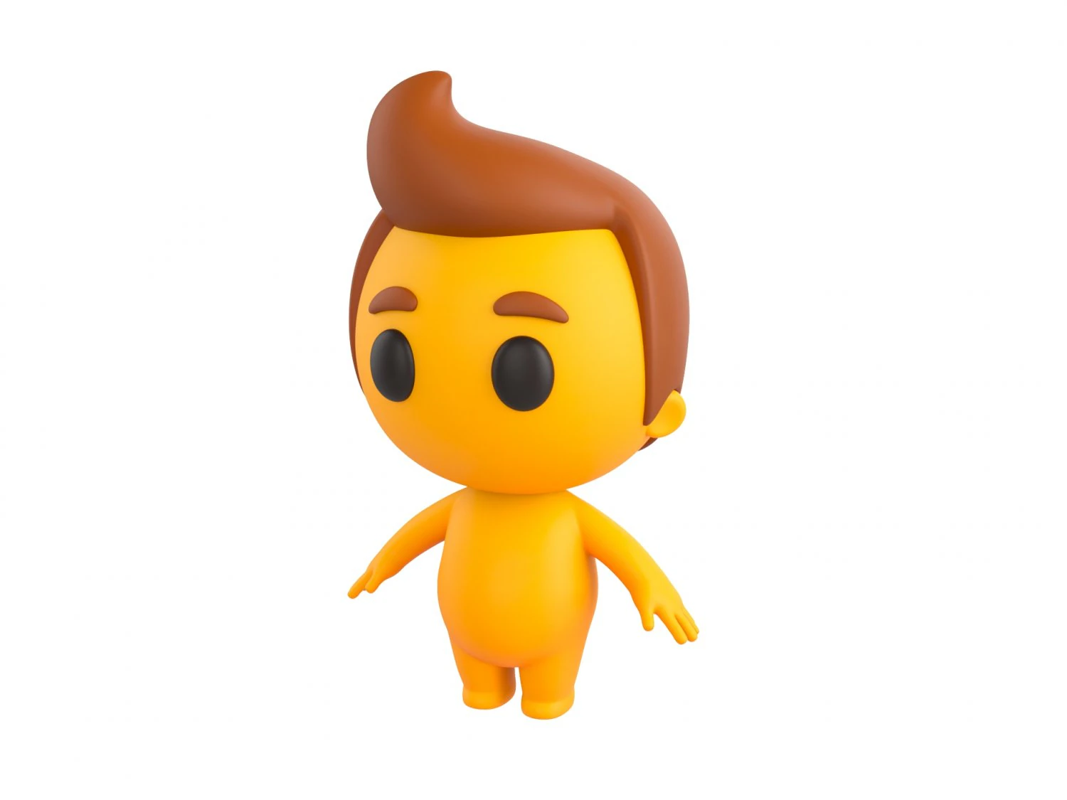 Character075 Little Man 3D Model .c4d .max .obj .3ds .fbx .stl .blend 