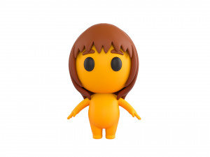 Character080 Little Girl 3D Model